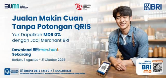 Nikmati Transaksi QRIS Tanpa Biaya di BRI Merchant, Ini Caranya!