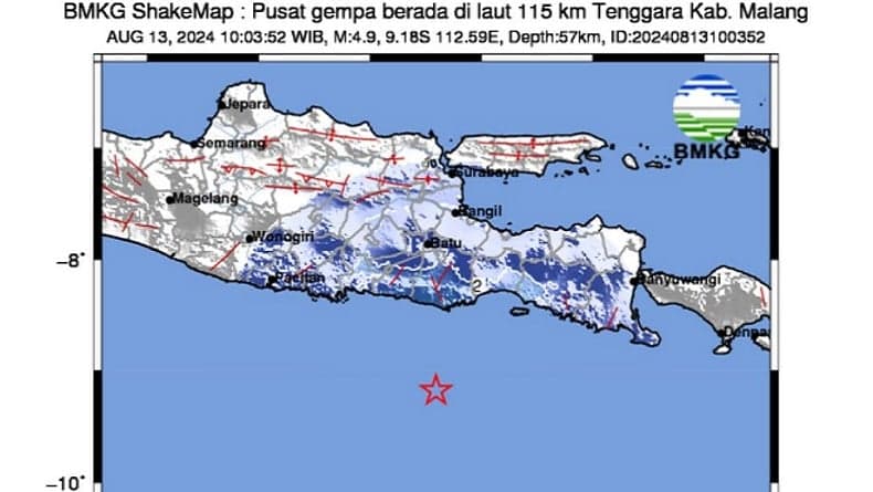 Gempa Hari Ini Magnitudo 4,9 Guncang Malang Jawa Timur