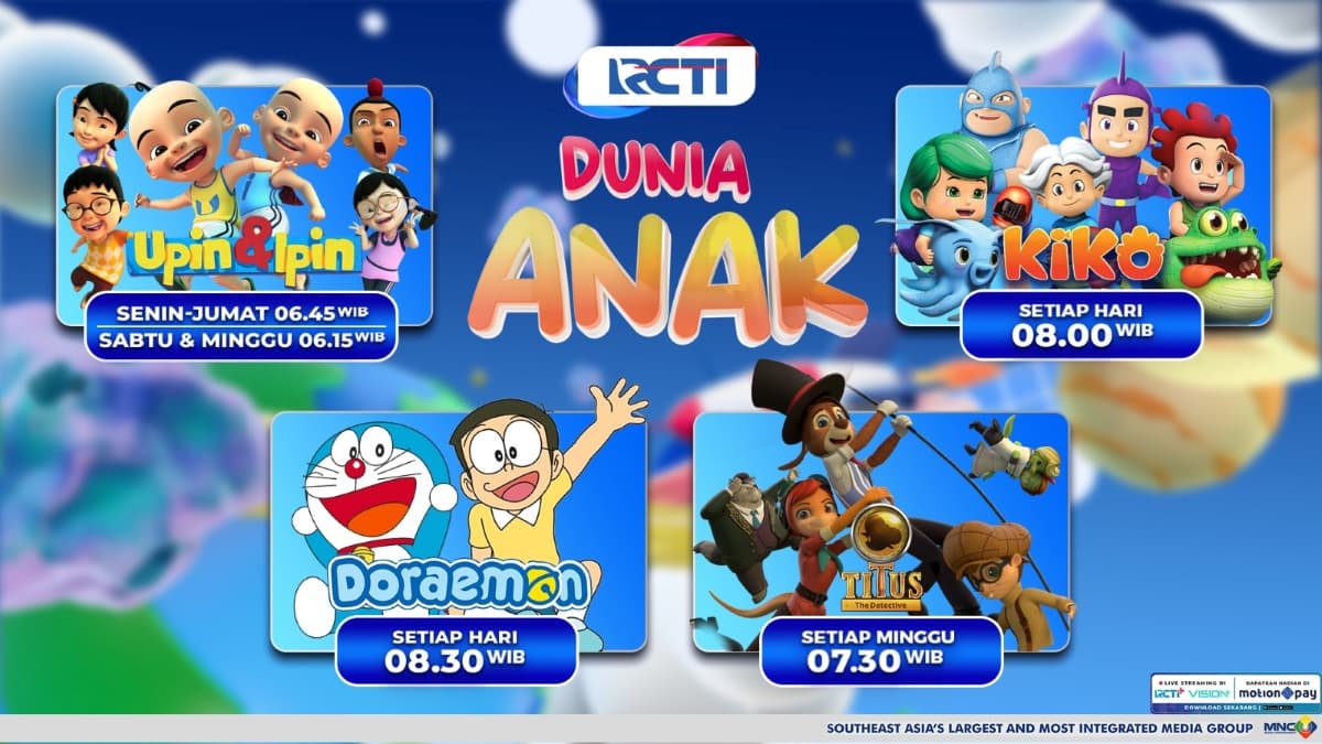 Awali Pagi dengan Ceria dan Penuh Warna Bersama Dunia Anak RCTI