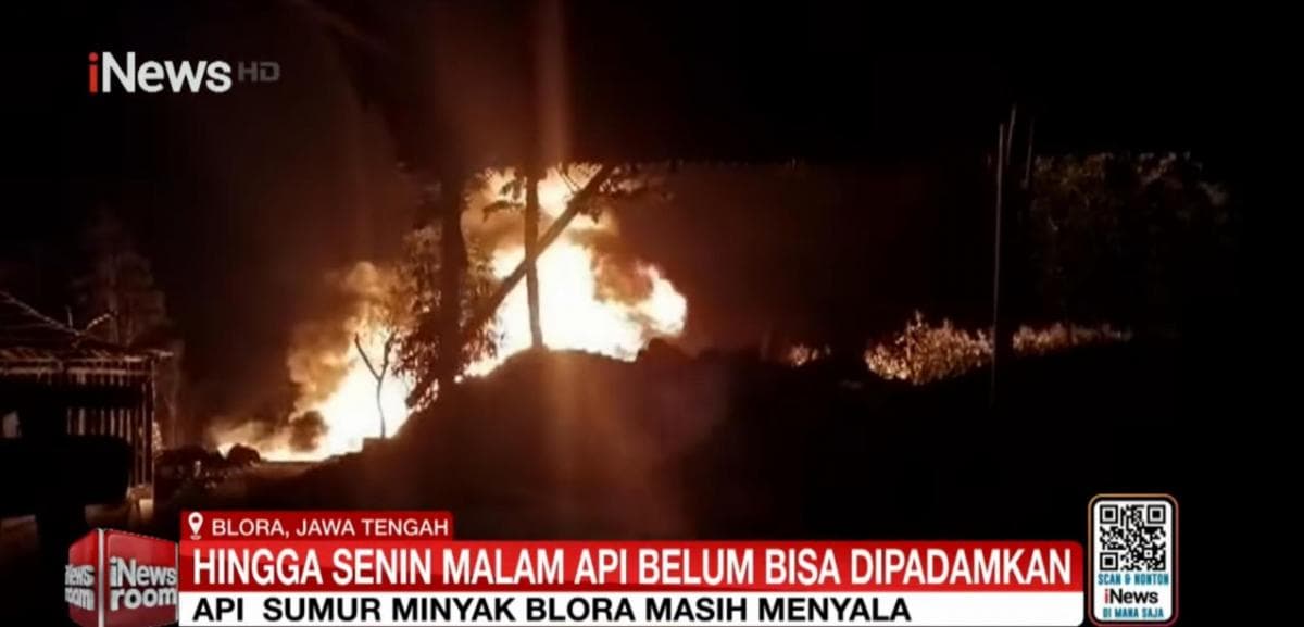 Kebakaran Sumur Minyak di Blora Belum Padam, Warga Mengungsi di Balai Desa