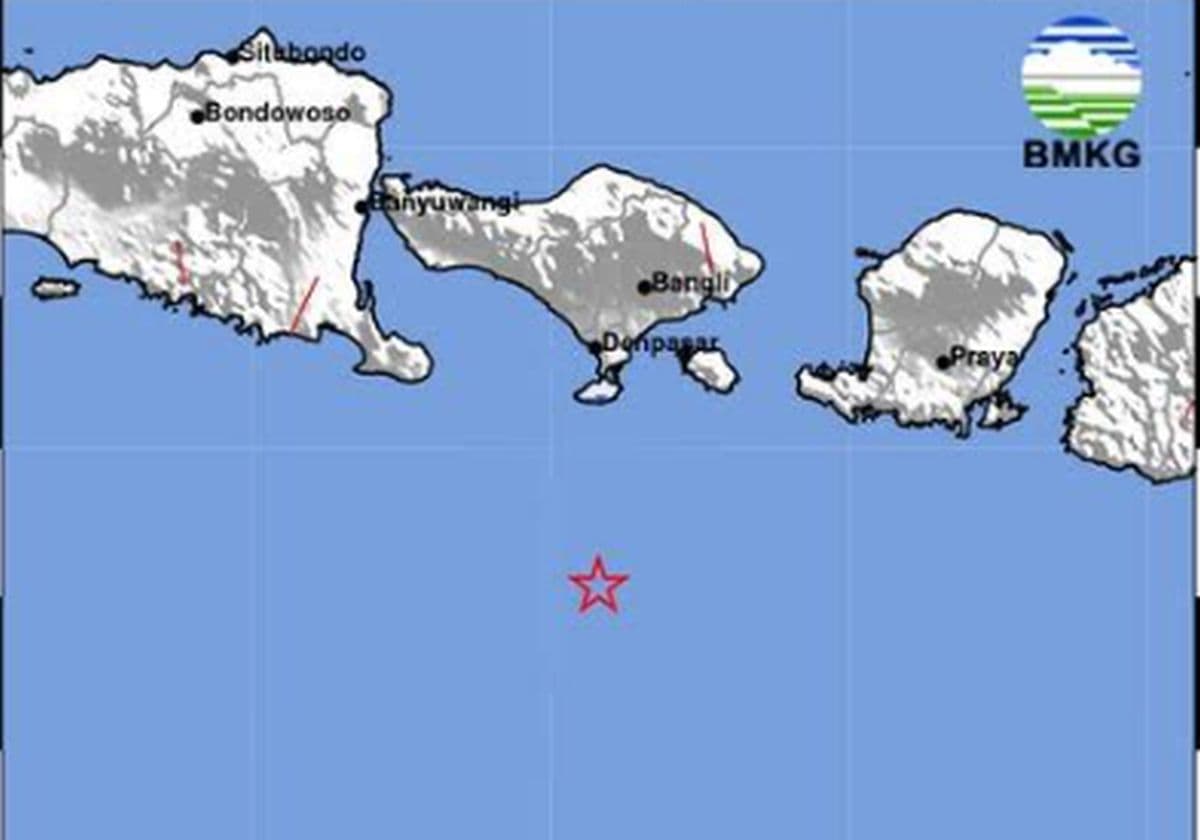 Gempa M4,3 Guncang Laut Kuta Selatan Bali