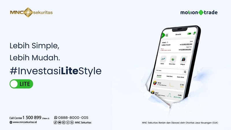 MNC Sekuritas Siap Luncurkan MotionTrade Versi Lite, Aplikasi Investasi Saham untuk Pemula