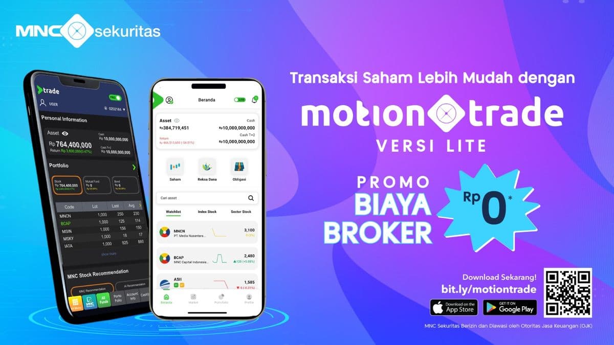 Promo Peluncuran MotionTrade Lite: Bebas Biaya Broker dan Pindah Saham