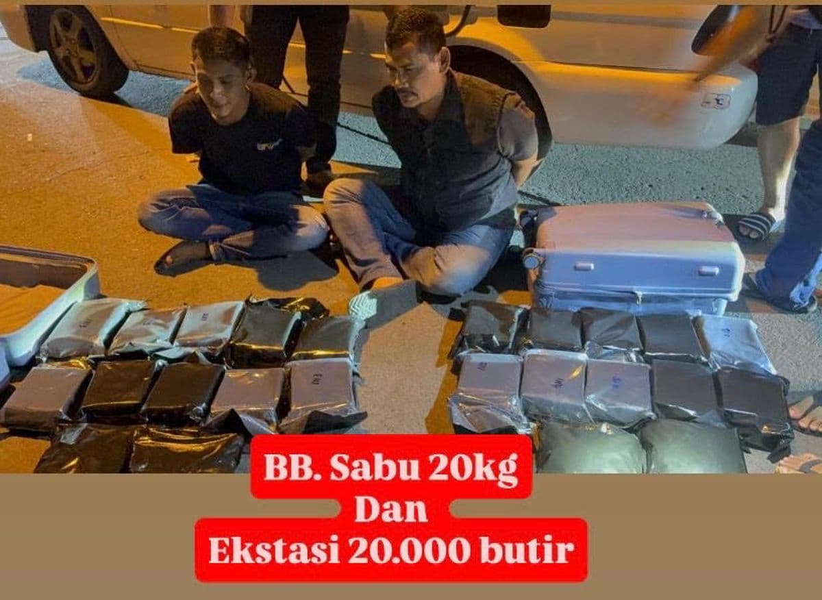 Bareskrim Bongkar Penyelundupan 20 Kg Sabu dari Malaysia, 2 Kurir Ditangkap