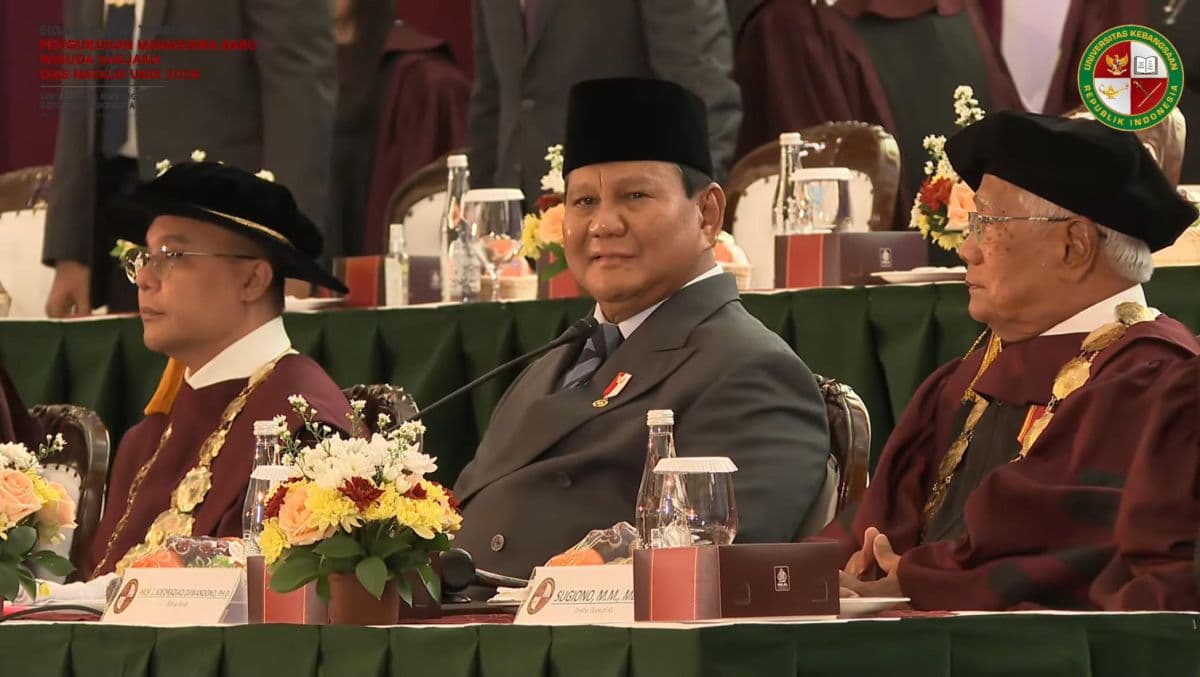 Prabowo Hadiri Pengukuhan dan Dies Natalis Universitas Kebangsaan RI di Jabar