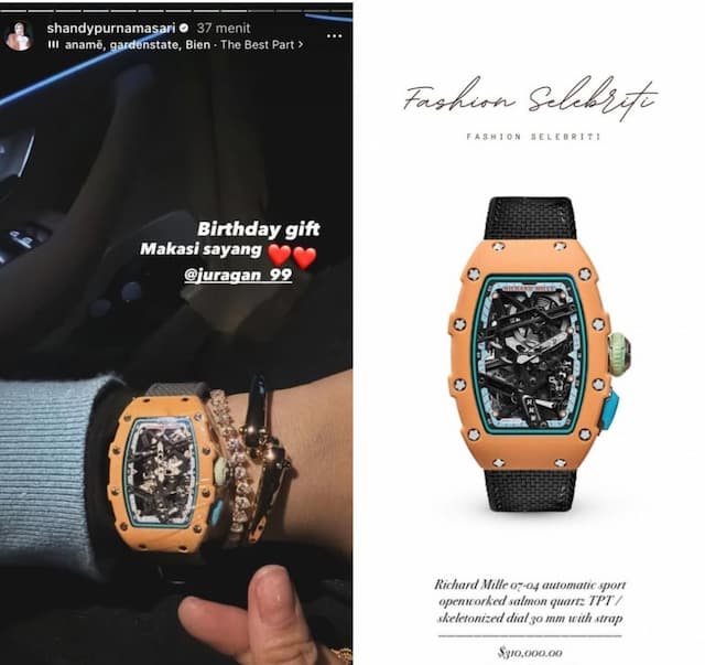 Shandy Purnamasari Dapat Hadiah Jam Tangan Mewah Harganya Rp5 Miliar, Netizen: Gak Curiga?