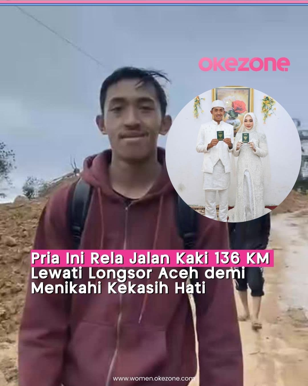 Viral! Pria IniRela Jalan Kaki Ratusan Kilometer demi Melangsungkan Akad Nikah, Netizen Terharu