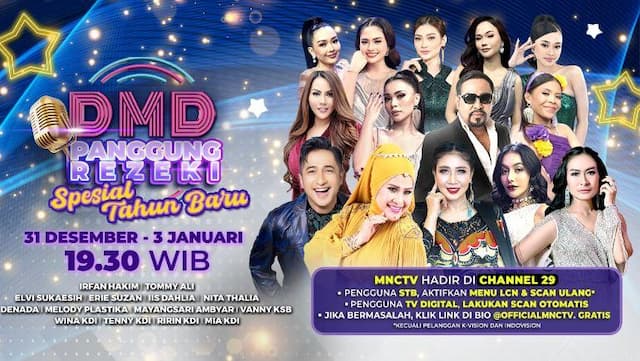 DMD Panggung Rezeki Spesial Tahun Baru, Perayaan Dangdut Terbesar Akhir dan Awal Tahun Hanya di MNCTV