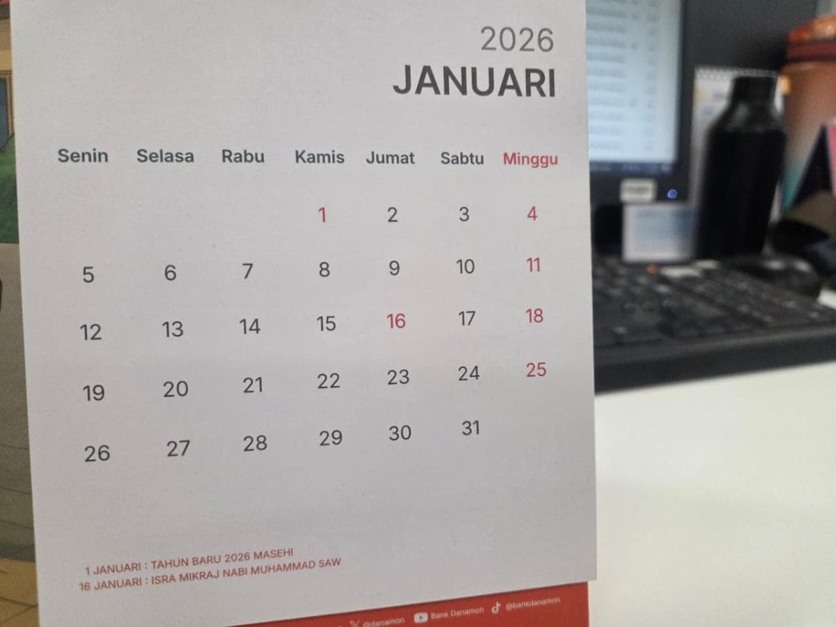 Kalender 2026: Hari Libur Nasional dan Cuti Bersama, Lengkap dengan Long Weekend