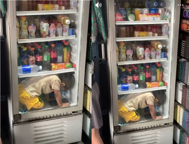 Viral Bocil Ngadem di Chiller, Pemilik Warung: Gak Punya AC di Rumah