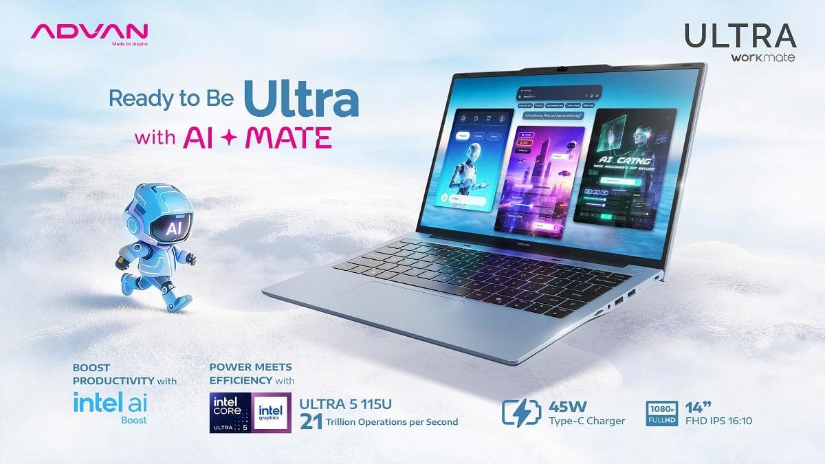 ADVAN Perkenalkan WORKMATE ULTRA: Laptop AI Entry‑level untuk Pelajar dan Profesional