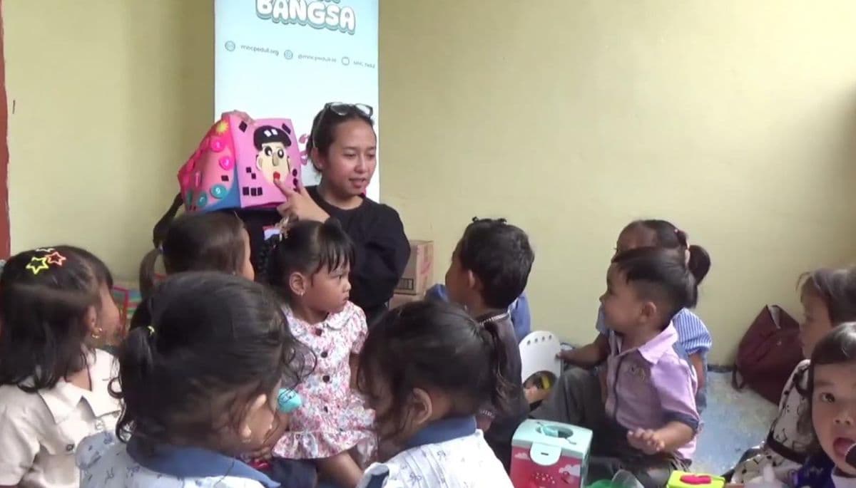 Desa Nanggerang Apresiasi Bantuan Mainan Edukatif MNC Peduli: Tambah Motivasi Anak