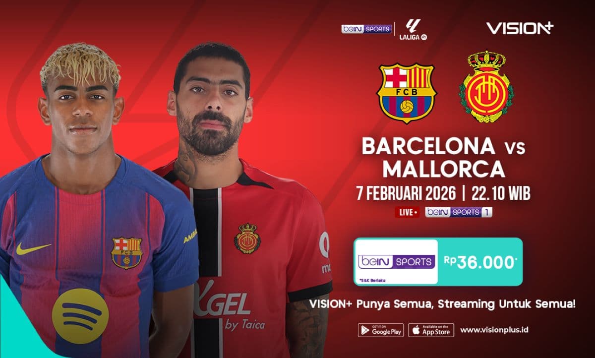 Jadwal Siaran Langsung Barcelona vs Mallorca di Liga Spanyol 2025-2026, Live di Vision+