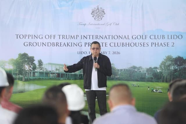 Hary Tanoesoedibjo: Topping Off Trump International Golf Club Lido Tanda Pembangunan Berjalan Baik