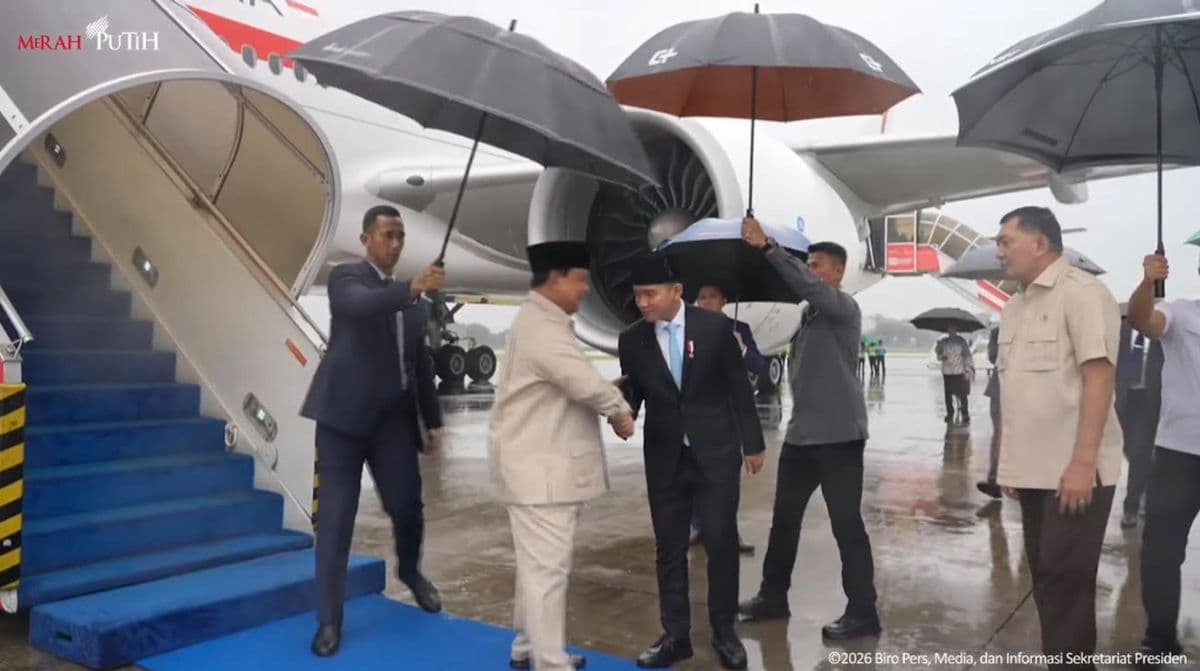 Prabowo Tiba di Tanah Air Usai Kunjungan dari AS, Yordania dan UEA