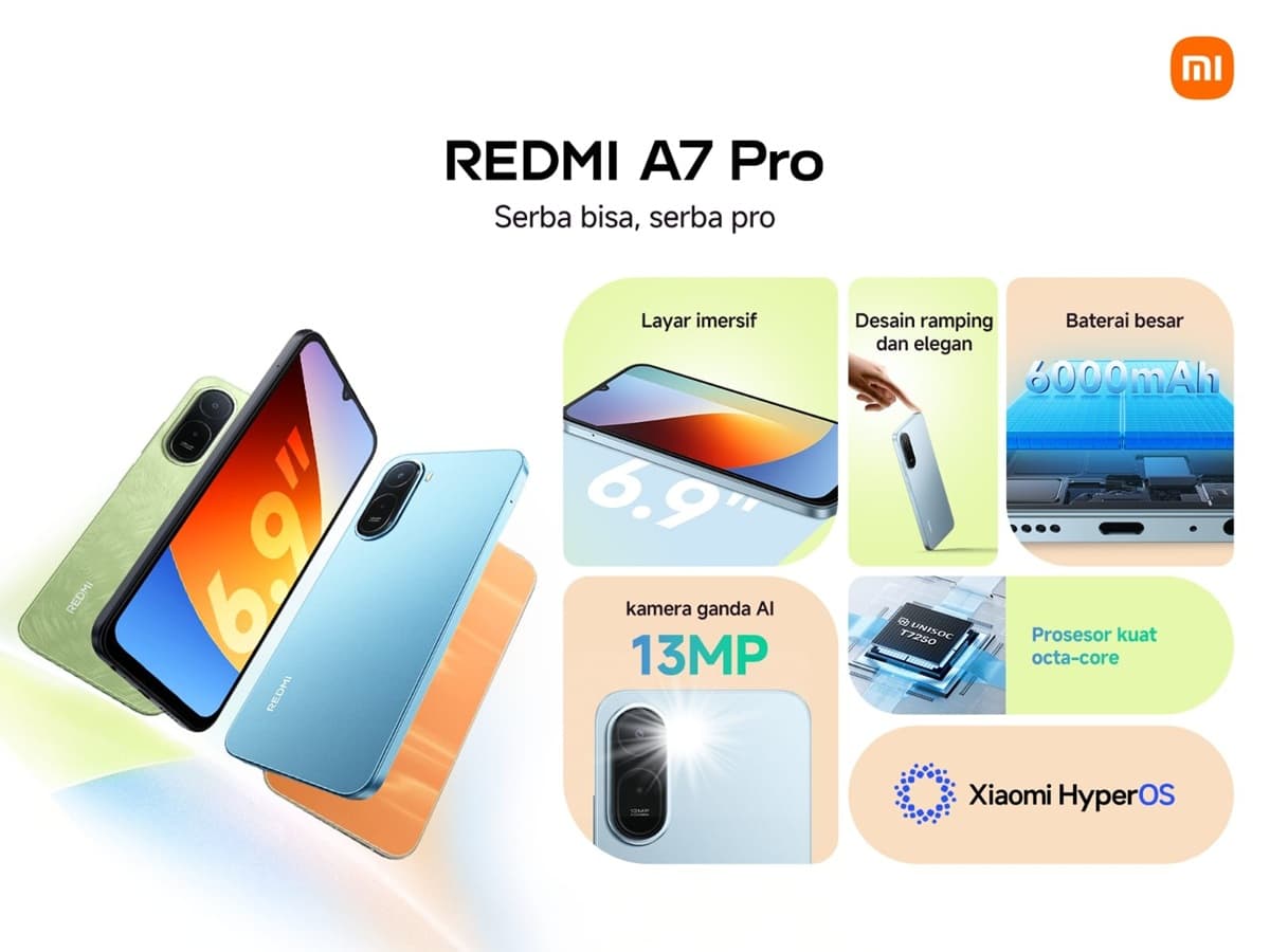 Redmi A7 Pro Resmi Meluncur, Smartphone Rp1 Jutaan dengan Layar 120Hz dan Baterai Jumbo