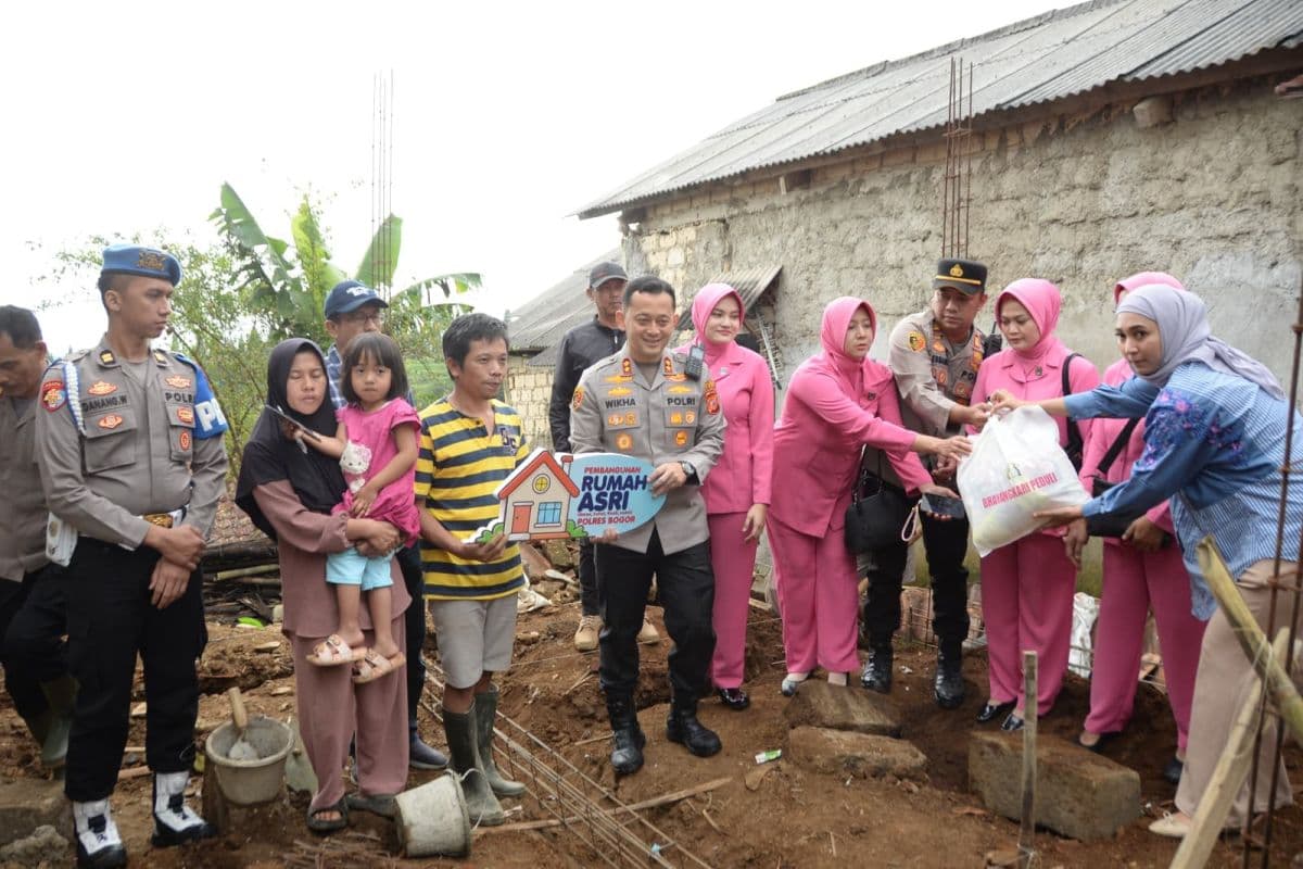 Jalankan Visi Prabowo, Polri Bangun 13 Rumah Asri di Bogor