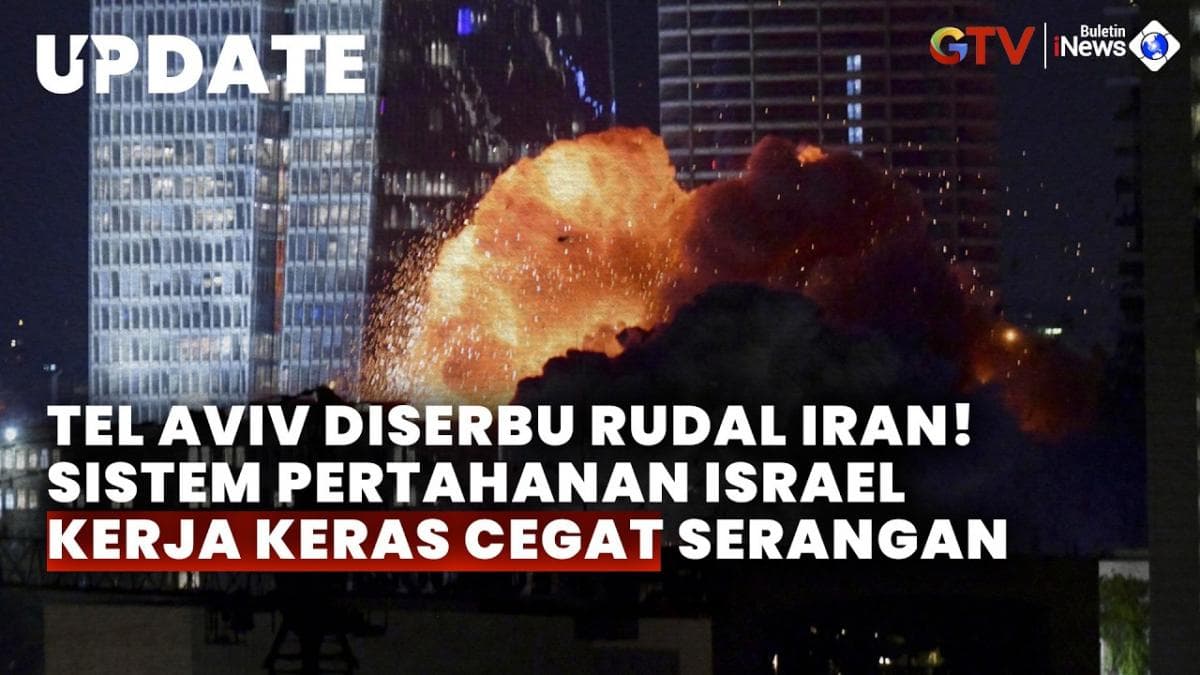 Gelombang Serangan Rudal Iran Bobol Iron Dome Israel, Langit Tel Aviv Membara