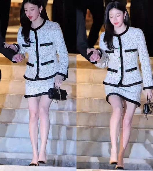 Outfit Go Yoon-jung Jadi Sorotan, Keluar Paris Fashion Week Sambil Pakai Selimut