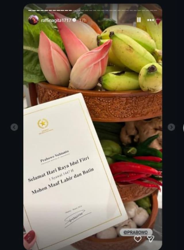 Mengintip Isi Hampers Lebaran Unik Presiden Prabowo untuk Raffi Ahmad