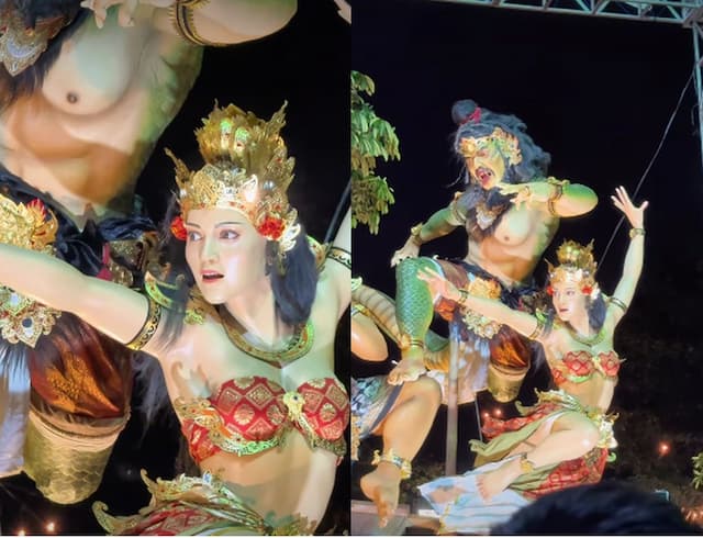 Disebut Mirip Raisa, Ternyata Patung Ogoh-Ogoh Itu Istri Arjuna