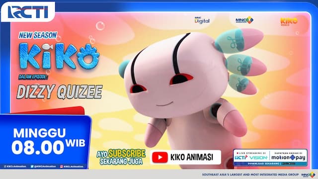 KIKO Season 4 Episode Dizzy Quizee, Minggu Pagi di RCTI
