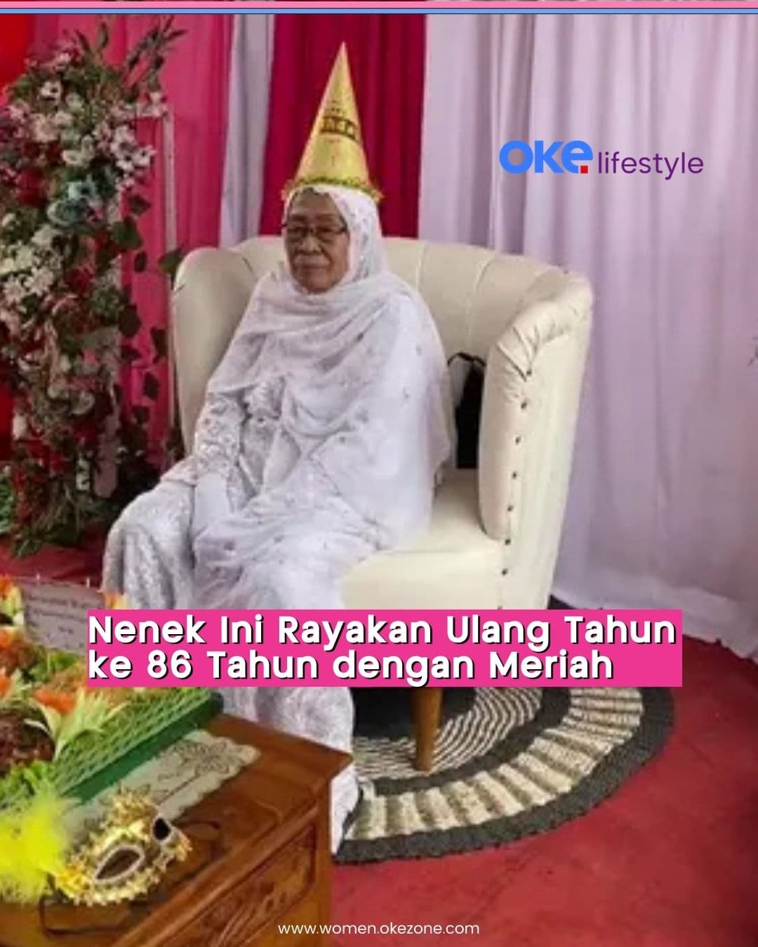 Viral! Nenek 86 Tahun Rayakan Ulang Tahun dengan Konsep 'Princess Vintage'