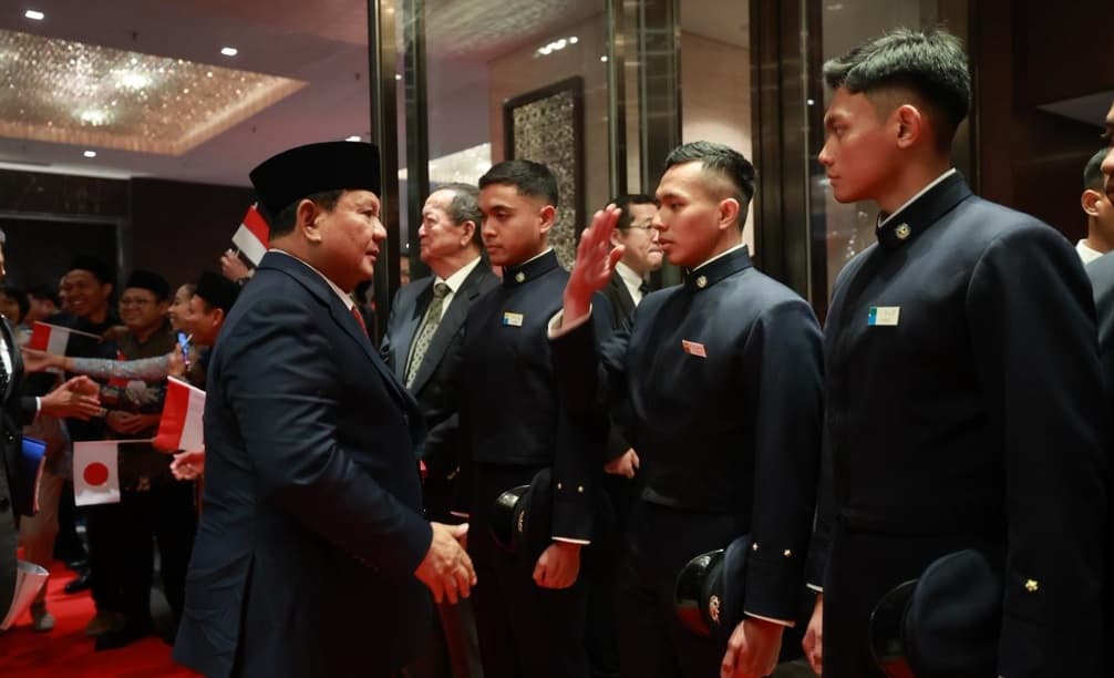 Sambut Kedatangan Prabowo, Semangat Juang Taruna Indonesia Menggema di Tokyo
