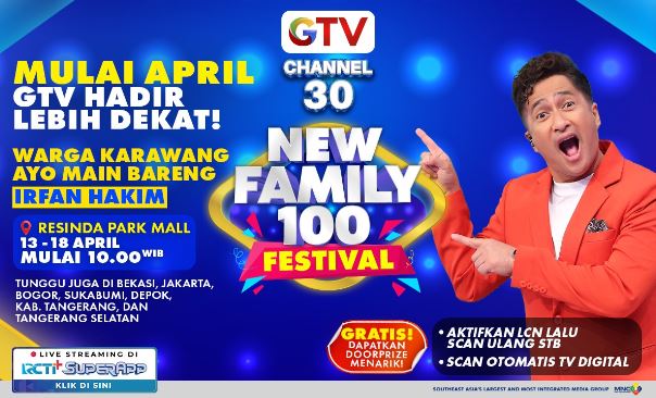 Menyapa Warga Karawang, GTV Persembahkan New Family 100 Festival Bareng Irfan Hakim!