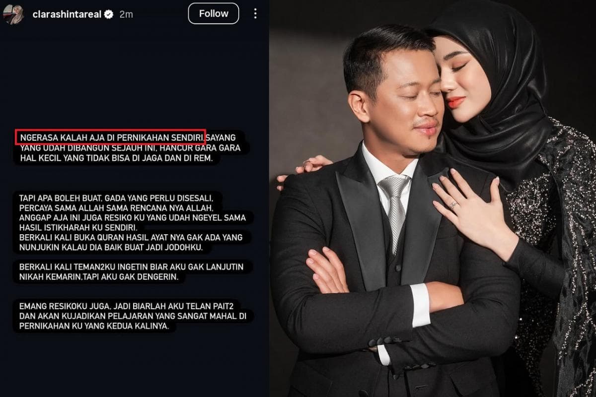 Curhat Clara Shinta Usai Diselingkuhi Suami: Aku Kalah dalam Pernikahan Sendiri