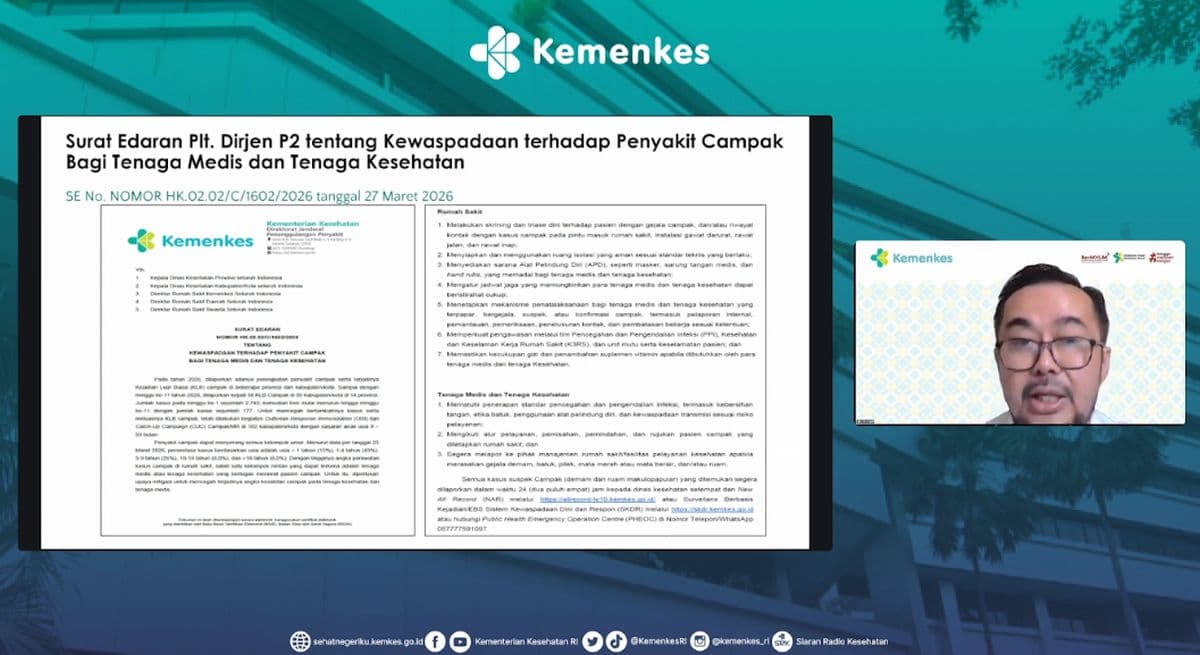 Kemenkes Terbitkan Edaran Waspada Campak untuk Nakes