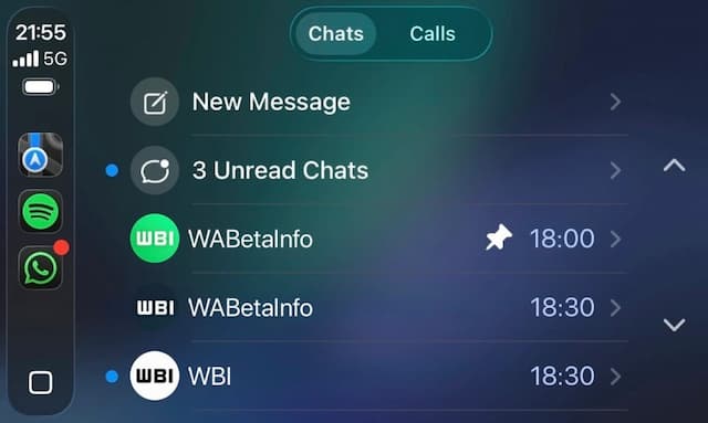 WhatsApp Uji Coba Aplikasi Baru Khusus untuk CarPlay