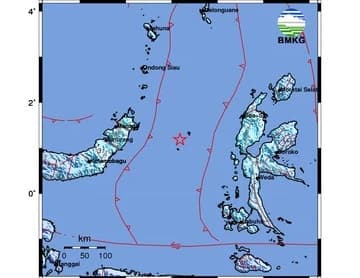 Gempa M5,8 Guncang Bitung Sulut, Tak Berpotensi Tsunami