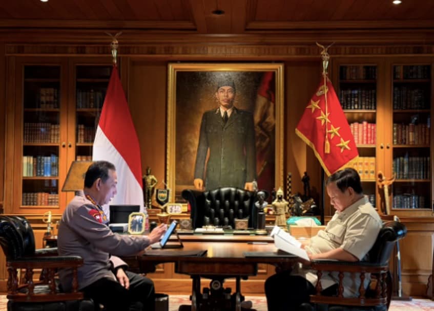 Bahas Keamanan Nasional, Prabowo Panggil Kapolri ke Hambalang