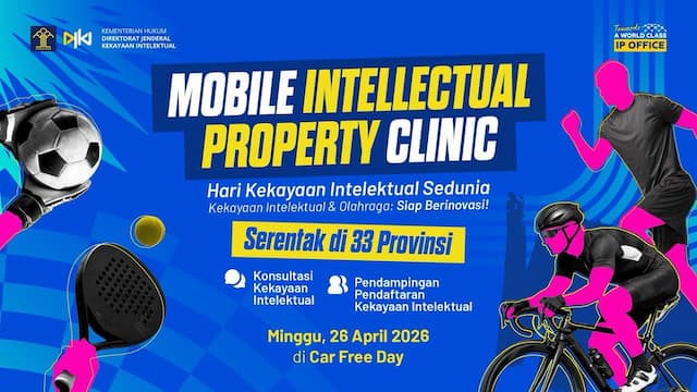 Peringati Hari KI Sedunia, DJKI Gelar Layanan di Car Free Day Serentak 33 Provinsi