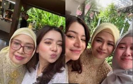 Kakak Rizky Nazar Hadiri Siraman Syifa Hadju, Kompak Foto Bareng Ibu Syifa
