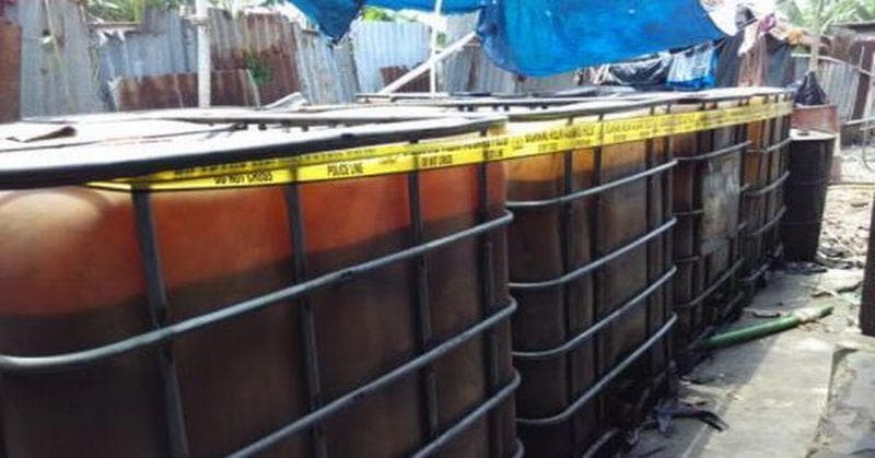 Polda Sumsel Sita 2 Kapal Angkut 82 Ribu Kiloliter Solar Ilegal di Perairan Banyuasin