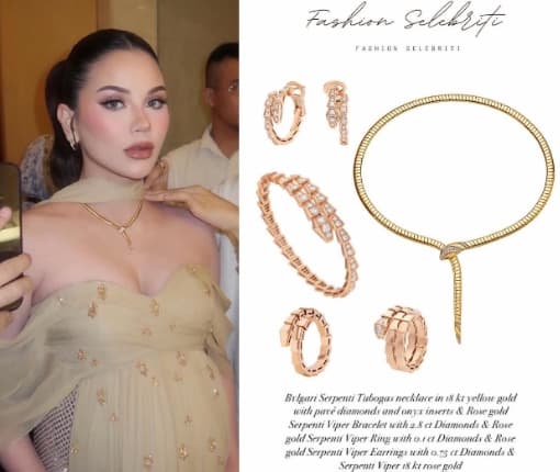 Mewah! Alyssa Daguise Pakai Set Perhiasan Rp1,8 Miliar di Resepsi El Rumi dan Syifa Hadju