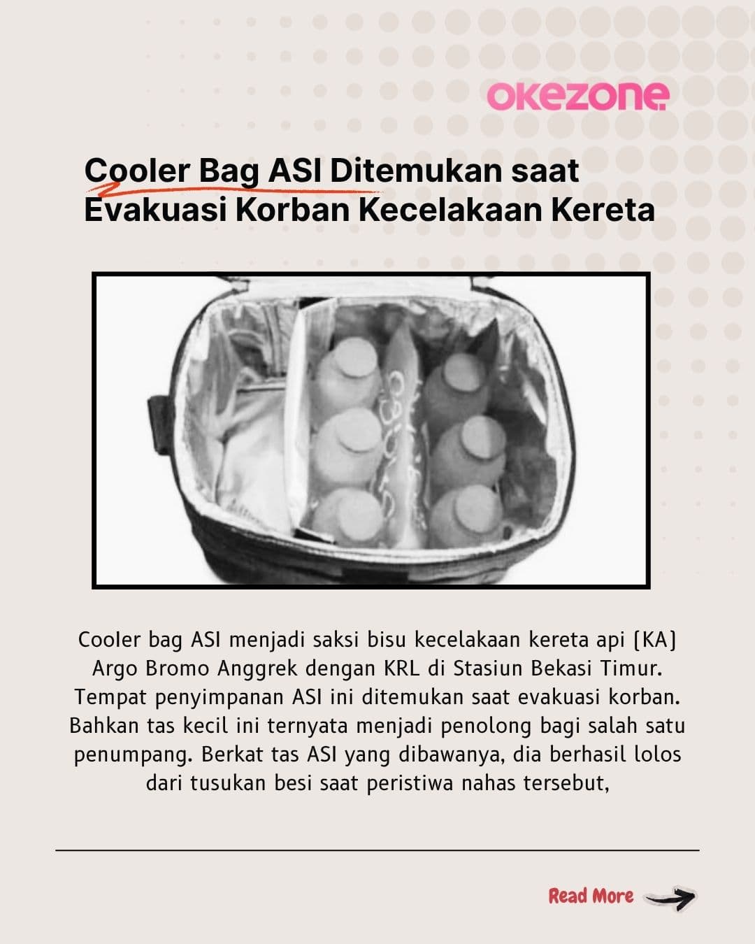 Viral, Seorang Bapak Menangis Pilu Sambil Peluk Erat Cooler Bag ASI Milik Istrinya yang Meninggal di Kecelakaan KA Bekasi