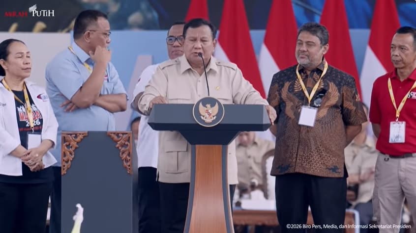 Prabowo Presiden Ketiga di Dunia yang Rayakan May Day Bersama Buruh