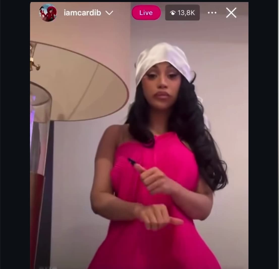 Viral! Cardi B Joget dengan Lagu Pok Ame Ame dan Cit CitCuit Bareng Anaknya saat Live IG