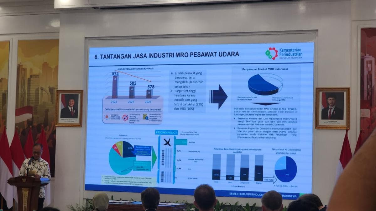 Menperin Ungkap Penyebab Pesawat Beroperasi Kian Menyusut dan Tekanan di Industri MRO