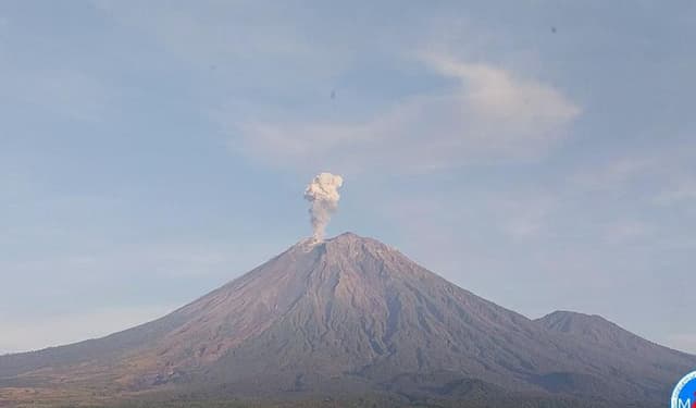 Gunung Semeru Meletus, Muntahkan Abu Vulkanik Sejauh 600 Meter