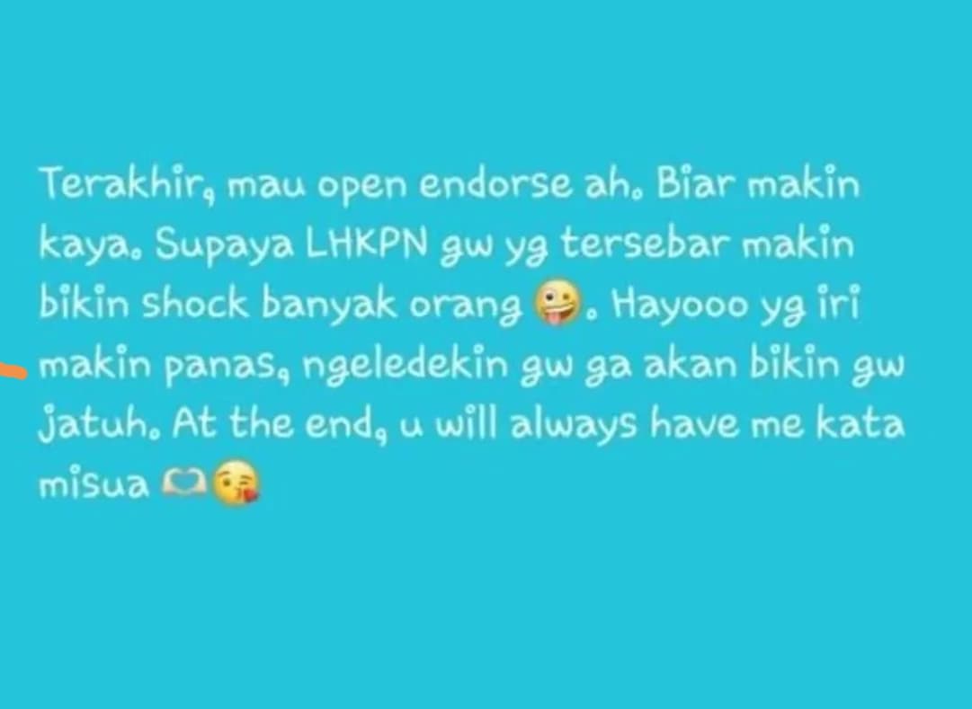 Viral! Indri Wahyuni Juri LCC MPR Diduga Curhat di WA Story: Bahas Buka Endorse, Biar Makin Kaya