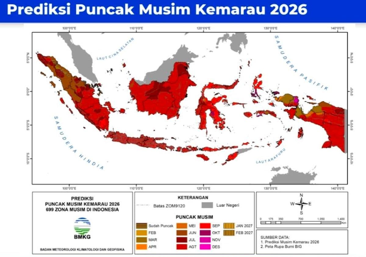 El Nino Diprediksi Menerjang Pertengahan 2026, BMKG: Waspada Potensi Karhutla