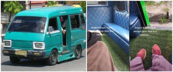 Viral penampakan dalam angkot yang tak biasa, bikin penumpang betah
