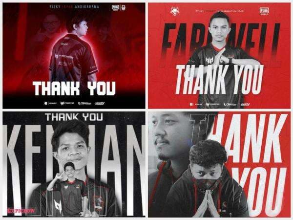 4 Pemain Divisi PUBG Mobile Resmi Farewell dari Boom Esports