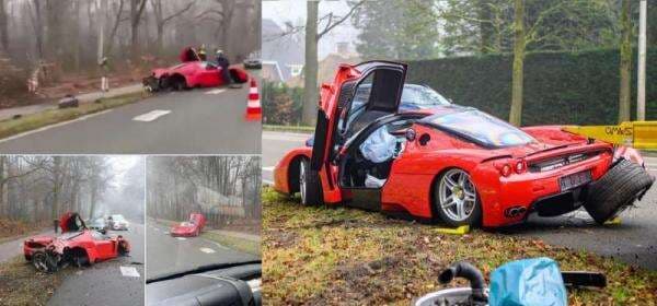 Ferrari Enzo Seharga Rp43 Miliar Ringsek Tabrak Pohon saat Dikendarai Karyawan Dealer