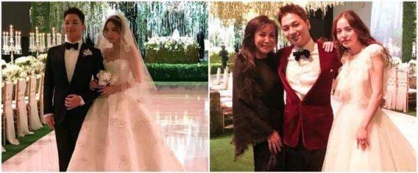 Potret gaun pernikahan 7 seleb Korea, Park Shin-hye dari sutra putih