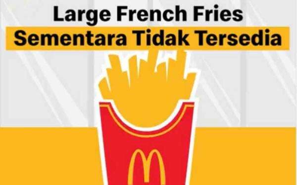 Sedih Banget! Large French Fries Tak Lagi Tersedia di McDonald`s Sedih Banget! Large French Fries Tak Lagi Tersedia di McDonald`s